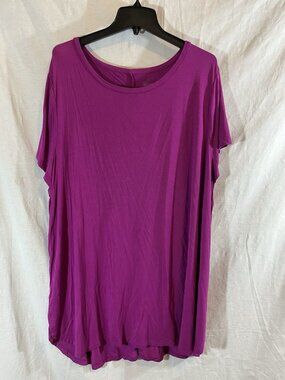 LIVI Lane Bryant Women’s 3X (26/28) Purple Short Sleeve Long Blouse